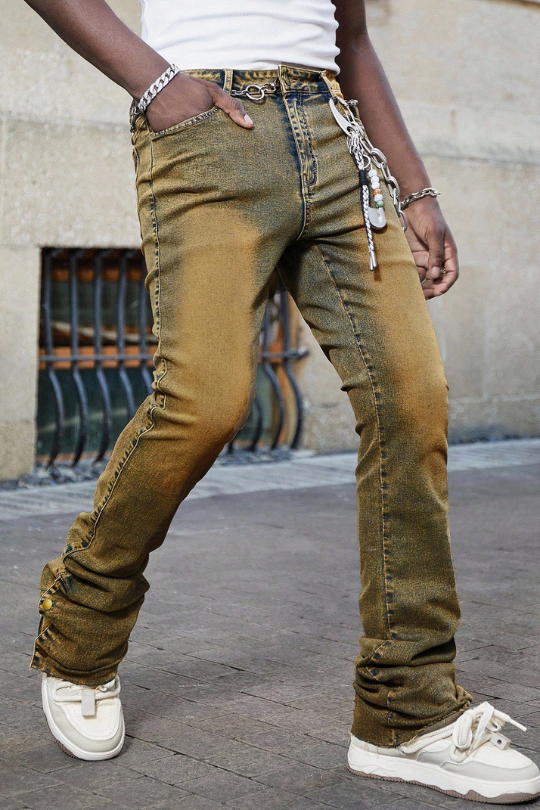 Men's Stacked Flare Skinny Jeans