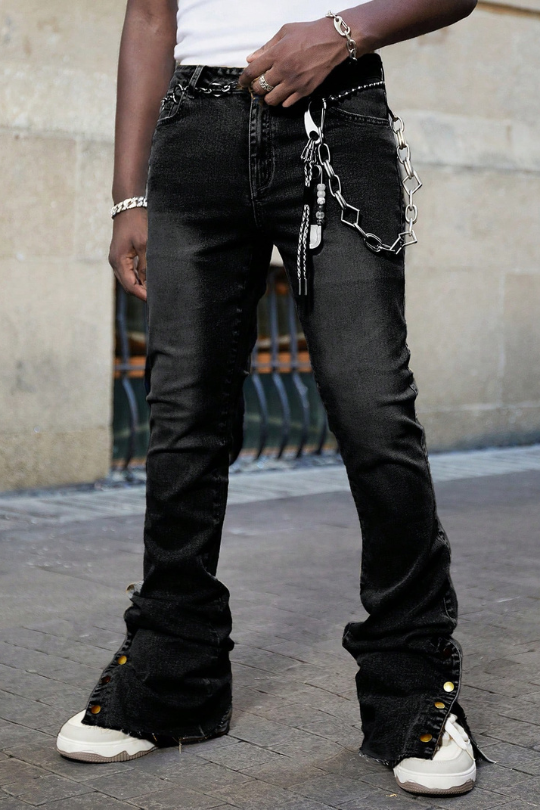 Men's Stacked Flare Skinny Jeans