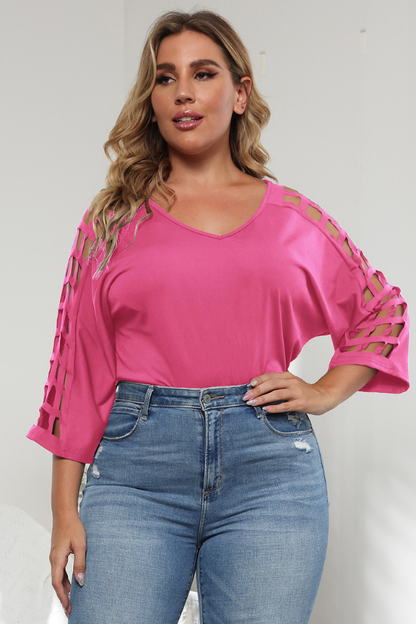 Women's Plus Size Cutout Detail Top