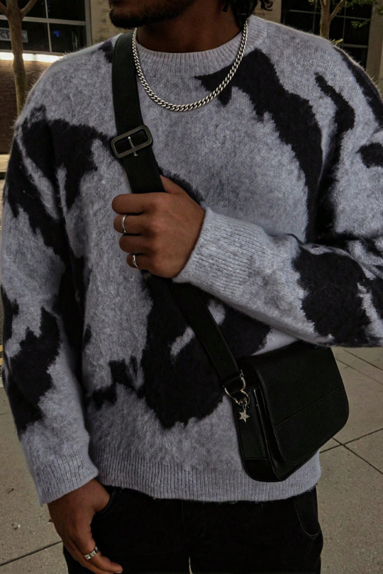 Midnight Apex Brushed Knit Sweater