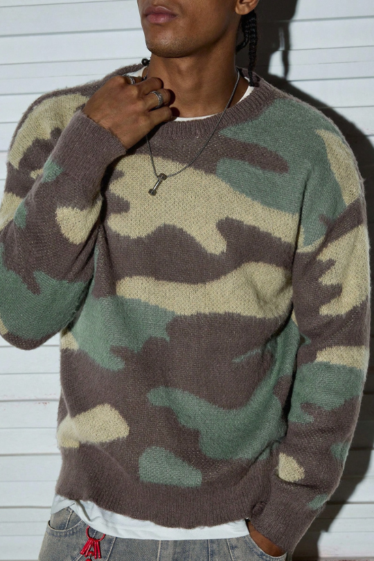 Men's Urban Camo Street Knit Sweater