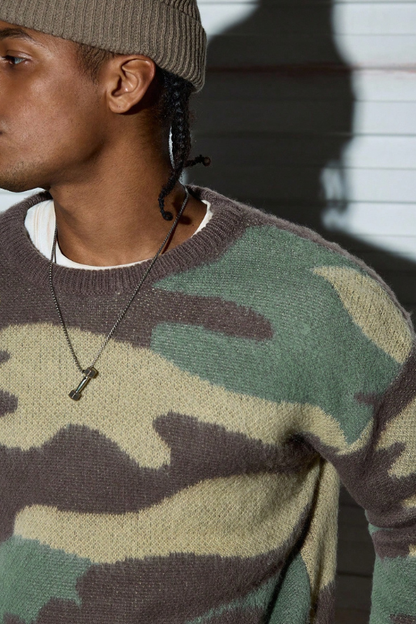 Men's Urban Camo Street Knit Sweater