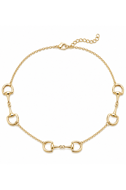 Polo Link Horse Bit Statement Necklace