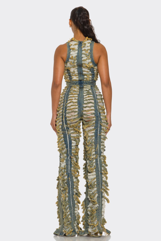 Golden Horizon Fringe Jumpsuit