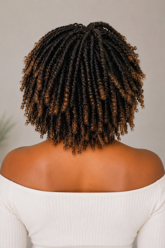 Women’s Soft Cocoa Twist Curly Bob Wig