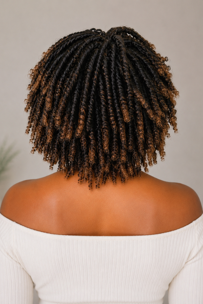 Women’s Soft Cocoa Twist Curly Bob Wig