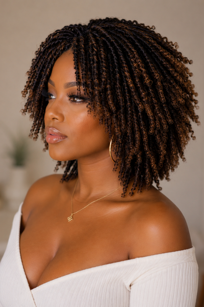 Women’s Soft Cocoa Twist Curly Bob Wig