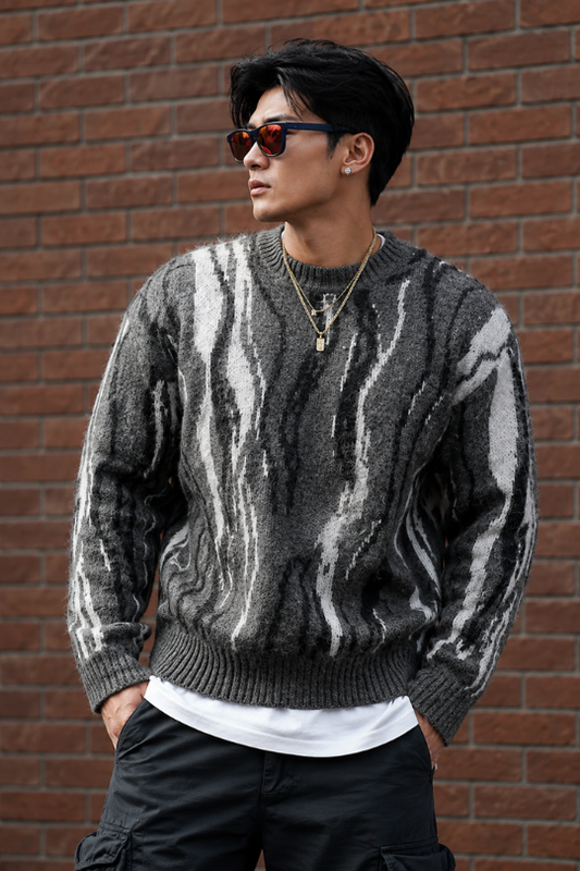 Men’s Darkline Asymmetrical Knit Sweater