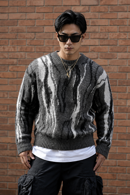 Men’s Darkline Asymmetrical Knit Sweater