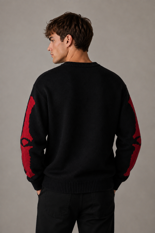 Men’s Grim Strike Skull Knit Sweater