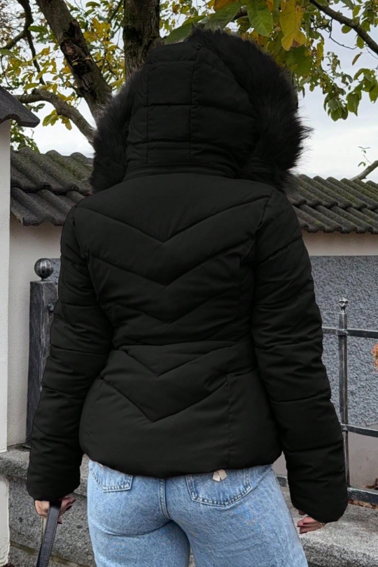 Women’s Snow Kissed Fuzzy Hooded Puffer Coat
