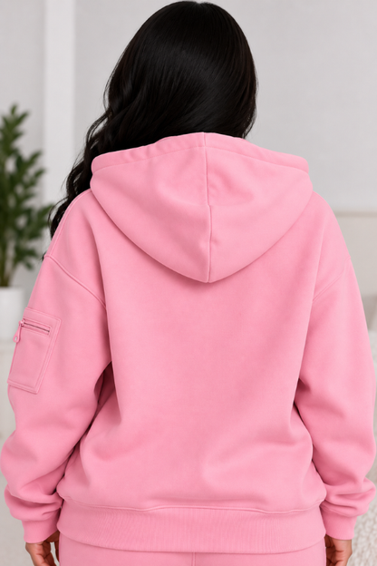 Women’s Long Sleeve Built-In Travel Eye Mask Hoodie
