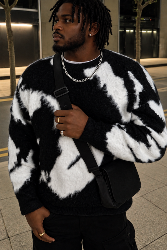 Midnight Apex Brushed Knit Sweater