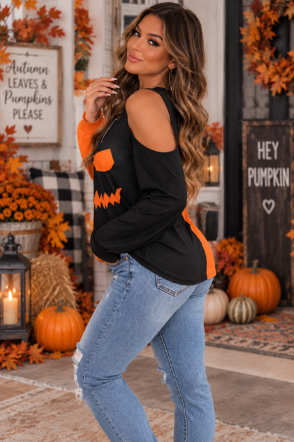 Women’s Spooky Sass Cold Shoulder Top