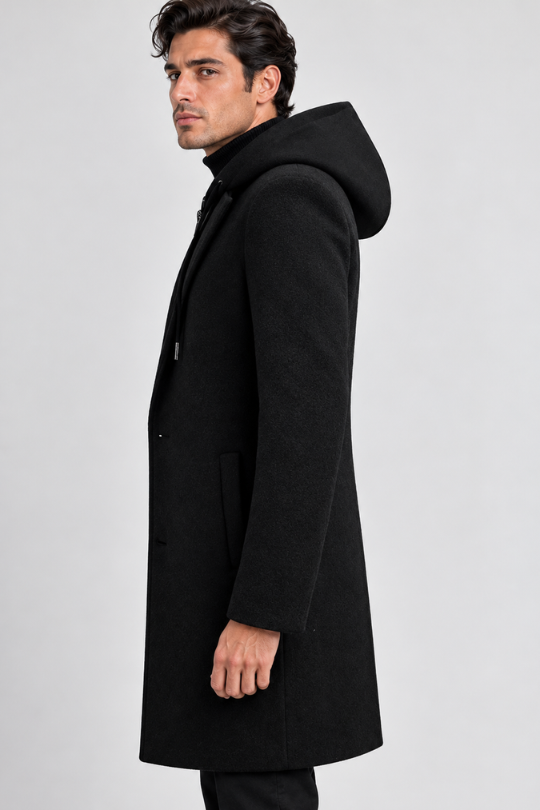 Men’s Executive Layer Hooded Overcoat