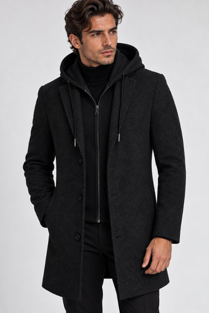 Men’s Executive Layer Hooded Overcoat