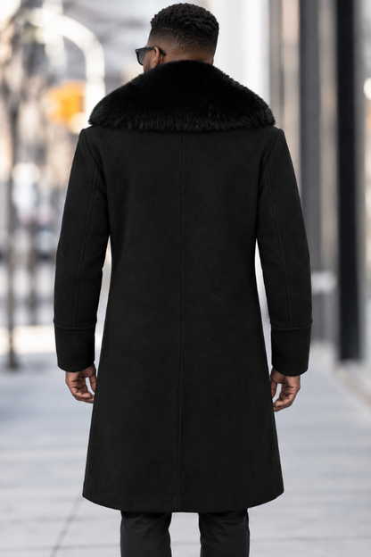 Men’s Frostline Shearling Collar Overcoat