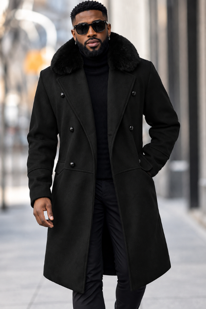Men’s Frostline Shearling Collar Overcoat
