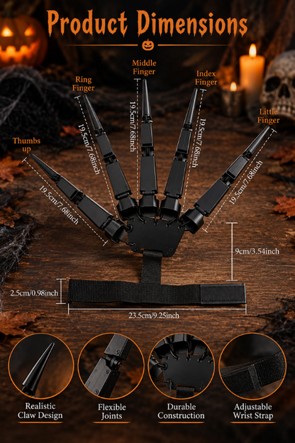 Midnight Bone Articulated Skeleton Claws
