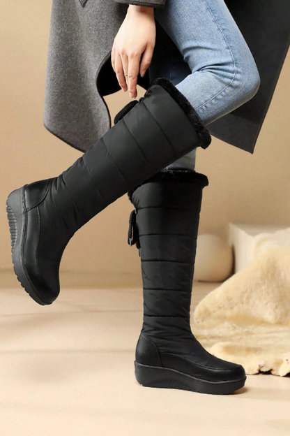 Women's Fashion Waterproof Platform Wedge Boots