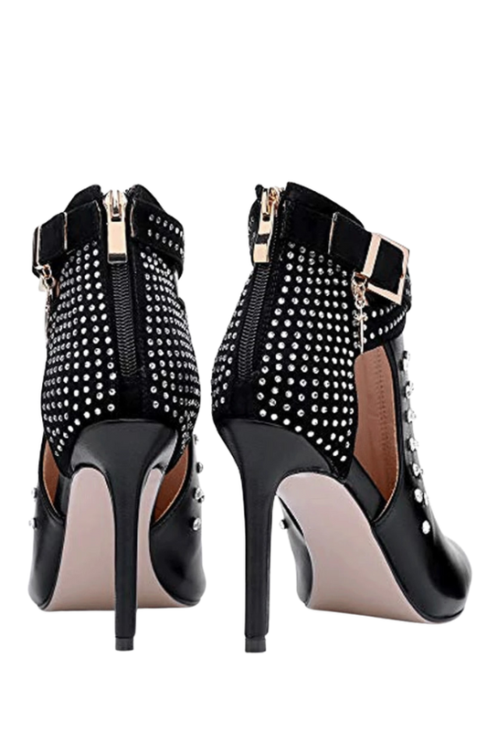 Tora Rhinestone Stiletto Ankle Booties