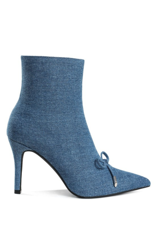 Nina Shaw Denim Stiletto Boots