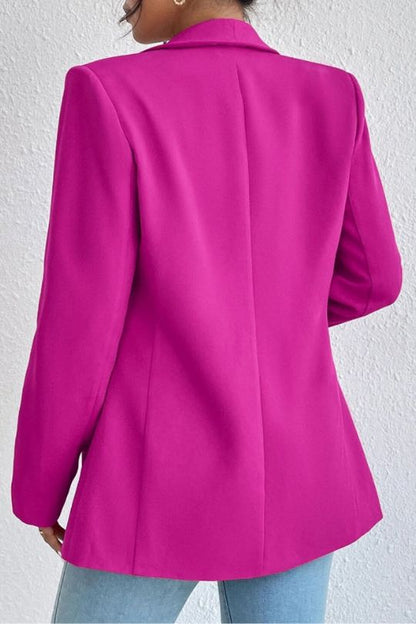 Square Shoulder Long Sleeve Blazer