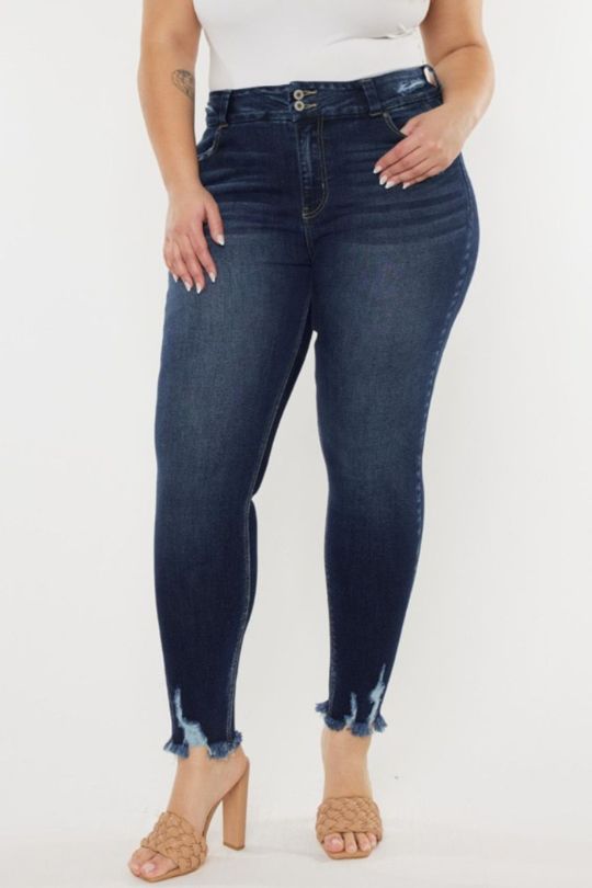 Women's Fray Hem Vintage Jeans