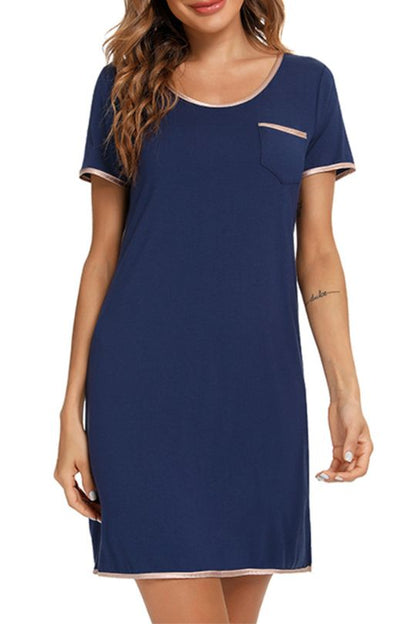 Soft Stretchy Short Sleeve Night Dress