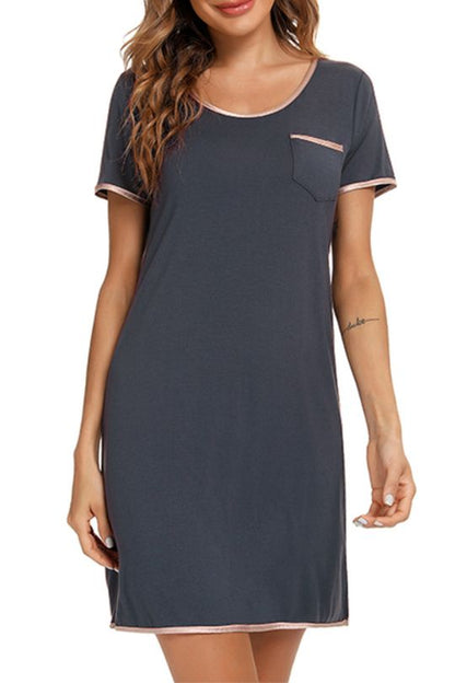 Soft Stretchy Short Sleeve Night Dress