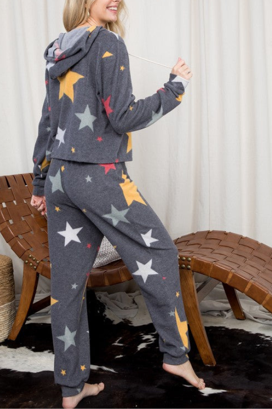 Cozy Star Hooded Jogging Set