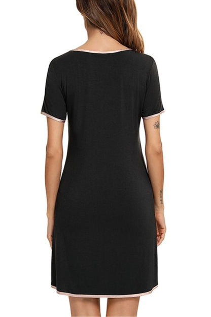 Soft Stretchy Short Sleeve Night Dress