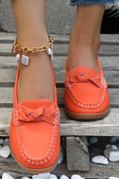 Classic Braid Wedge Heeled Loafers