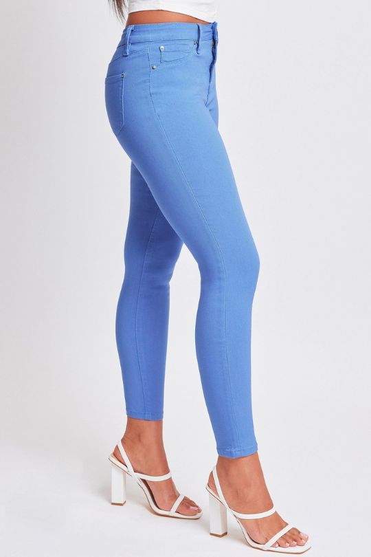 Women's Stretchy Mid-Rise Skinny Jeans in Blue