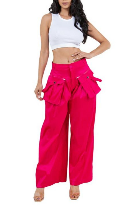 Cargo Pocket Palazzo Pants