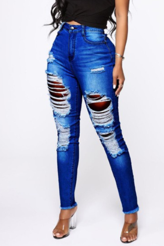 Sexy Denim Distressed Jeans