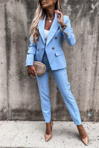 Women's Long Sleeve Blazer and Pants Set