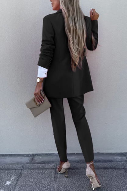 Women's Long Sleeve Blazer and Pants Set