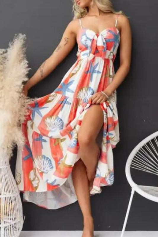 Ocean Breeze Seaside Maxi Dress