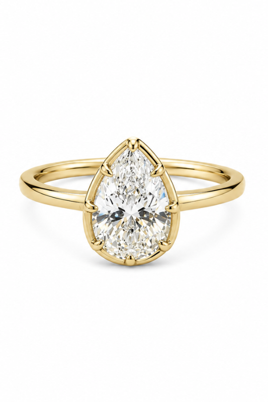 Pear Cut Bezel Ring
