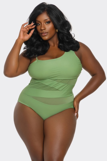 The Asymmetrical Plus Size Allure Swimsuit