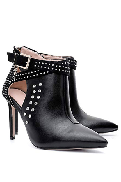 Tora Rhinestone Stiletto Ankle Booties