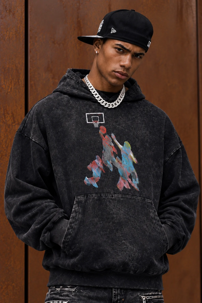 Men’s Full Court Oversized Graphic Hoodie