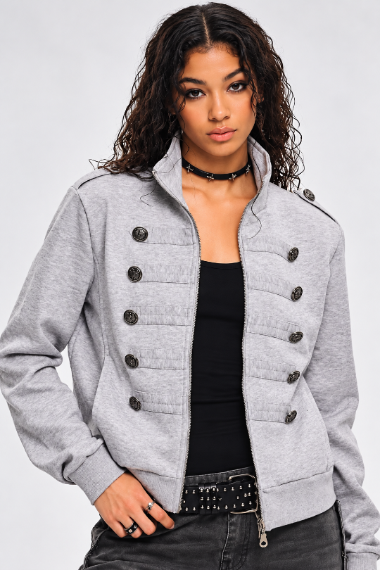 Women's Imperial Zip Up Long Sleeve Jacket