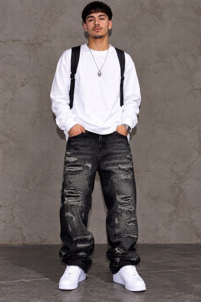 Men’s Aftershock Wide Leg Jeans