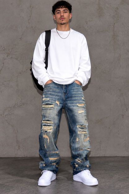 Men’s Aftershock Wide Leg Jeans