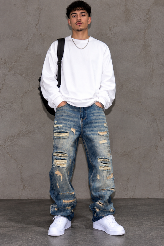 Men’s Aftershock Wide Leg Jeans