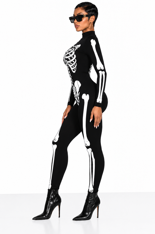 Women’s After Dark Glow Skull Jumpsuit
