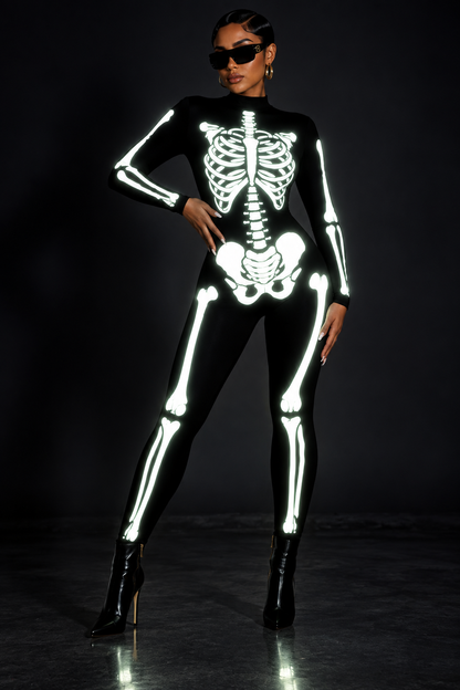 Women’s After Dark Glow Skull Jumpsuit