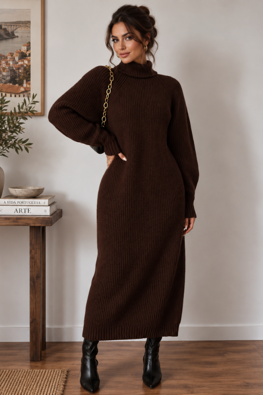 Women’s After Hours High-Neck Sweater Dress